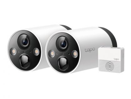 Tapo C420S2 V1 - 2 x Tapo C420 Cameras + Tapo H200 Hub - network surveillance camera - outdoor, indoor - dust resistant / water resistant - colour (Day&Night) - 2560 x 1440 - 2K - fixed focal - audio - Wi-Fi - H.264