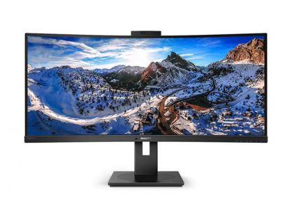 Philips P-line 346P1CRH - LED monitor - curved - 34" (34" viewable) - 3440 x 1440 WQHD @ 100 Hz - VA - 500 cd/m² - 3000:1 - DisplayHDR 400 - 4 ms - HDMI, DisplayPort, USB-C - speakers - black texture