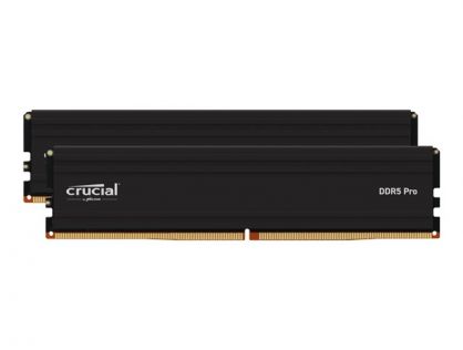 Crucial - DDR5 - kit - 48 GB: 2 x 24 GB - DIMM 288-pin - 5600 MHz / PC5-44800 - CL46 - 1.1 V - unbuffered - on-die ECC - black