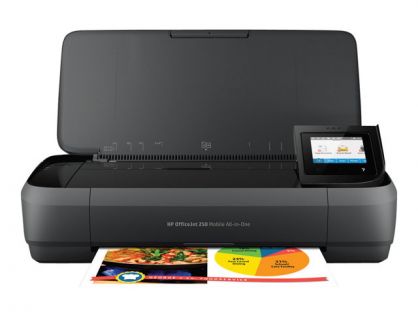 HP Officejet 250 Mobile All-in-One - Multifunction printer - colour - ink-jet - Legal (216 x 356 mm) (original) - A4/Legal (media) - up to 8 ppm (copying) - up to 10 ppm (printing) - 50 sheets - USB 2.0, USB host, Wi-Fi