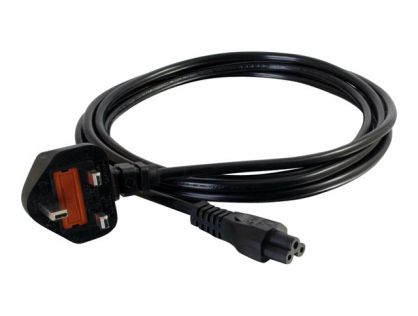 C2G Laptop Power Cord - Power cable - IEC 60320 C5 to BS 1363 (M) - AC 250 V - 2 m - molded - black - United Kingdom