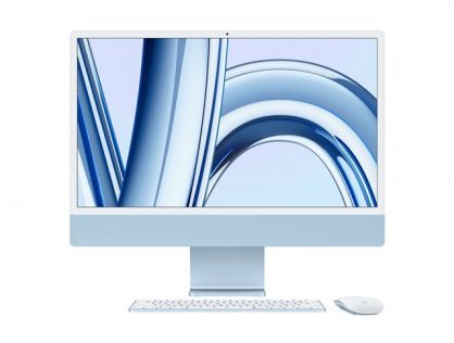 Allinone 24inch iMac with Retina 4.5K display  M3 chip with 8core CPU and 10core GPU  8GB RAM  256GB SSD  Blue  Z19K