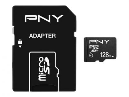 PNY Performance Plus - Flash memory card - 128 GB - Class 10 - microSDXC