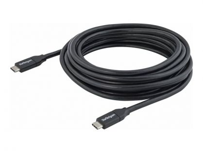 StarTech.com 4m USB C Cable w/ PD - 13ft USB Type C Cable - 5A Power Delivery - USB 2.0 USB-IF Certified - USB 2.0 Type-C Cable - 100W/5A (USB2C5C4M) - USB cable - 24 pin USB-C (M) to 24 pin USB-C (M) - USB 2.0 - 5 A - 4 m - for P/N: CDP2HVGUASPD, DKT30CH