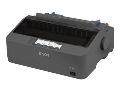 Epson LQ-350 Dot Matrix Printer , 24 pins, 80 column, original + 3 copies, 300 cps HSD (10 cpi), Epson ESC/P2 - IBM 2390+ emulation, 14 fonts, 8 Barcode fonts, 3 paper paths, single and continous sheet, paper park, USB Parallel and Serial I/F