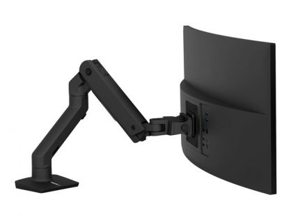 Ergotron HX - Mounting kit (articulating arm, desk clamp mount, extender arm, grommet mount, pivot) - Patented Constant Force Technology - for LCD display/ curved LCD display - matte black - screen size: up to 49"