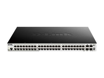 D-Link DGS 1510-52XMP - Switch - L3 - smart - 48 x 10/100/1000 (PoE+) + 4 x 10 Gigabit SFP+ - rack-mountable - PoE+ (370 W)