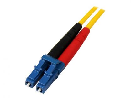 StarTech.com 1m Fiber Optic Cable - Single-Mode Duplex 9/125 - LSZH - LC/LC - OS1 - LC to LC Fiber Patch Cable (SMFIBLCLC1) - Patch cable - LC single-mode (M) to LC single-mode (M) - 1 m - fibre optic - duplex - 9 / 125 micron - OS1 - molded - yellow - fo