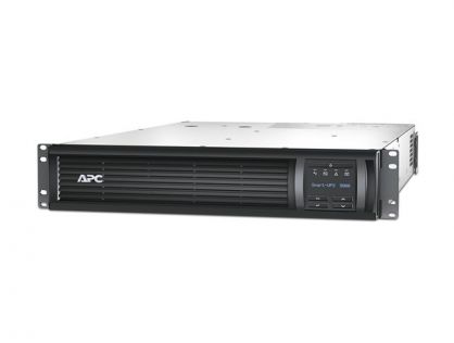 APC Smart-UPS 3000VA LCD RM - UPS (rack-mountable) - AC 230 V - 2700 Watt - 3000 VA - Ethernet, RS-232, USB - output connectors: 9 - 2U - black - with APC UPS Network Management Card - for P/N: AR3105W, AR3140G, AR3155W, AR3305W, AR3340G, AR3355W, AR4038I
