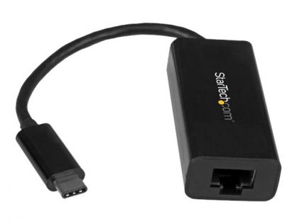 StarTech.com USB C to Gigabit Ethernet Adapter - Black - USB 3.1 to RJ45 LAN Network Adapter - USB Type C to Ethernet (US1GC30B) - Network adapter - USB-C - Gigabit Ethernet - black - for P/N: HB30C3A1CFB, HB30C3A1CFS, TB33A1C