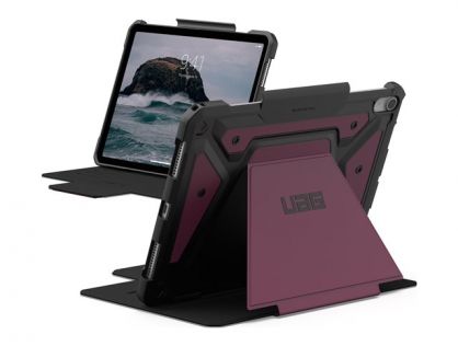 UAG Metropolis SE Series - Flip cover for tablet - rugged - polyurethane (PU) - bordeaux - for Apple 11-inch iPad Air (M2)