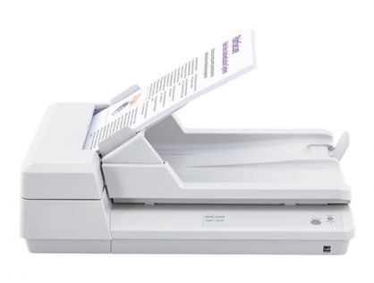 Ricoh SP-1425 SP1425 SP 1425 Document Scanner 25ppm / 50ipm duplex A4 desktop document scanner with ADF and Flatbed. Includes PaperStream IP image processing and PaperStream Capture Lite software, USB 2 cable, ABBYY Sprint for OCR and PDF creation, and 12