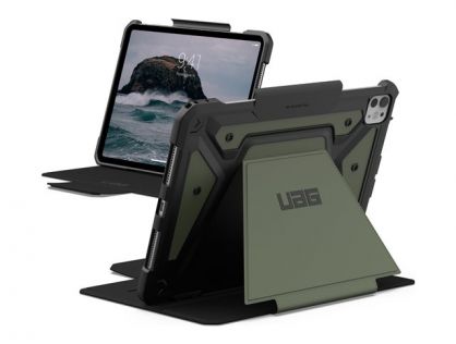 UAG - Flip cover for tablet - rugged - polyurethane (PU) - olive - for Apple 11-inch iPad Pro (M4)