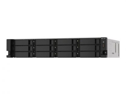 QNAP TS-1273AU-RP - NAS server - 12 bays - rack-mountable - SATA 6Gb/s - RAID RAID 0, 1, 5, 6, 10, JBOD, 5 hot spare, 6 hot spare, 10 hot spare - RAM 8 GB - Gigabit Ethernet / 2.5 Gigabit Ethernet - iSCSI support - 2U