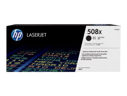 HP 508X - CF360X - 1 x Black - Toner cartridge - High Yield - For Color LaserJet Enterprise M552dn, M553dn, M553n, M553x