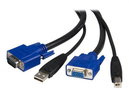 StarTech.com 10 ft 2-in-1 Universal USB KVM Cable - 10ft VGA KVM Cable - 10ft USB KVM Cable - 10ft KVM Switch Cable (SVUSB2N1_10) - video / USB cable - 3 m