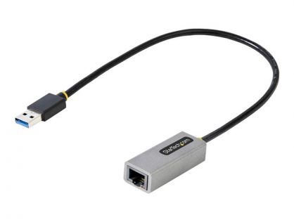StarTech.com USB to Ethernet Adapter, USB 3.0 to 10/100/1000 Gigabit Ethernet LAN Converter for Laptops, 1ft (30cm) Attached Cable, USB to RJ45 Adapter, USB NIC Adapter, Ethernet Dongle - USB Network Adapter - Network adapter - USB 3.2 Gen 1 - Gigabit Eth