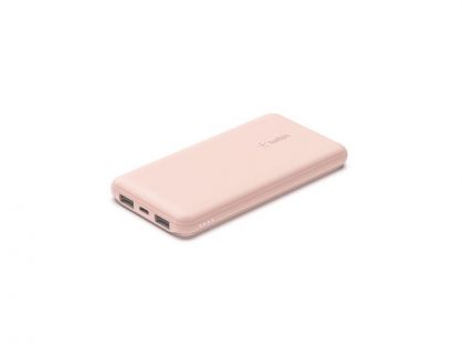 BELKIN 10K POWER BANK USB-C 15W DUAL USB-A 15CM USB-A TO C PINK