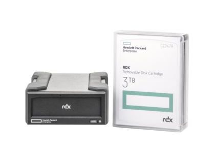 HPE RDX Removable Disk Backup System - Disk drive - RDX - SuperSpeed USB 3.0 - external - with 3 TB Cartridge - for ProLiant ML30 Gen9, ML30 Gen9 Base, ML30 Gen9 Performance