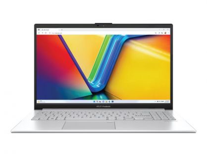 ASUS Vivobook Go 15 E1504FA-NJ158W - 180-degree hinge design - AMD Ryzen 5 - 7520U / up to 4.3 GHz - Win 11 Home in S mode - Radeon 610M - 8 GB RAM - 512 GB SSD NVMe - 15.6" 1920 x 1080 (Full HD) - Wi-Fi 6E, Bluetooth - cool silver