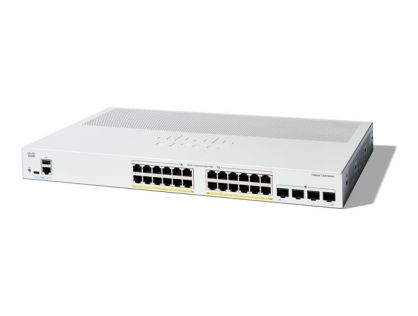 Cisco Catalyst 1300-24P-4G - Switch - L3 - Managed - 24 x 10/100/1000 (PoE+) + 4 x 10 Gigabit SFP+ - rack-mountable - PoE+ (195 W)