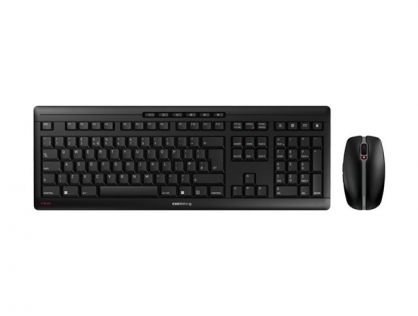 CHERRYSTREAMDESKTOP UK LAYOUT KEYBOARD AND MOUSE SET USB BLAC