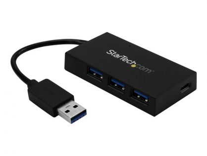 StarTech.com 4 Port USB 3.0 Hub, USB Type-A Hub with 1x USB-C & 3x USB-A Ports (SuperSpeed 5Gbps), USB Bus Powered, USB 3.1/USB 3.2 Gen 1 Adapter Hub, Portable USB Hub for Laptop/Desktop - Windows/macOS/Linux (HB30A3A1CFB) - Hub - 4 x SuperSpeed USB 3.0 -