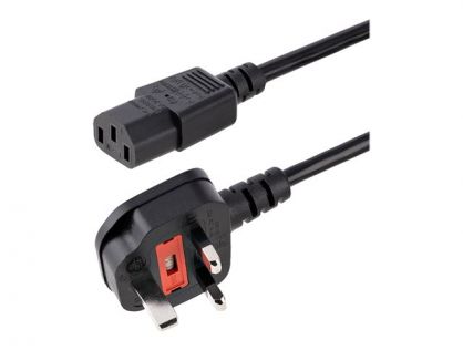 StarTech.com 10ft (3m) UK Computer Power Cable, 18AWG, BS 1363 to C13 Power Cord, 10A 250V, Black Replacement AC Power Cord, TV/Monitor Power Cable, BS 1363 to IEC 60320 C13 Kettle Lead - Power Supply Cable - Power cable - power IEC 60320 C13 to BS 1363 (