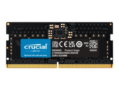 Crucial - DDR5 - module - 8 GB - SO-DIMM 262-pin - 4800 MHz / PC5-38400 - CL40 - 1.1 V - unbuffered - non-ECC