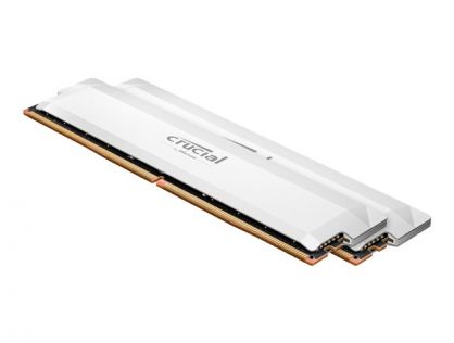 Crucial Pro - Overclocking Edition - DDR5 - kit - 32 GB: 2 x 16 GB - DIMM 288-pin - 6400 MHz / PC5-51200 - CL38 - 1.35 V - unbuffered - non-ECC - white