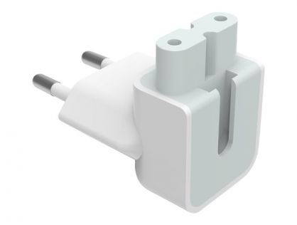 VISION Professional installation-grade EU Duckhead adapter for Apple Power Supply - LIFETIME WARRANTY - fits to C7 figure-8 socket on Apple PSU - EU CEE 7/7 Schuko plug - white