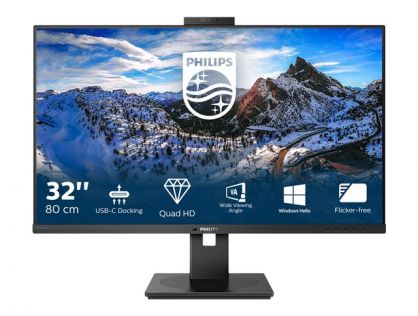 Philips P-line 326P1H - LED monitor - 32" (32" viewable) - 2560 x 1440 QHD @ 75 Hz - IPS - 350 cd/m² - 1000:1 - 4 ms - 2xHDMI, DisplayPort, USB-C - speakers - black texture