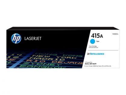 HP 415A - Cyan - original - LaserJet - toner cartridge (W2031A) - for Color LaserJet Enterprise MFP M480, Color LaserJet Managed E45028, LaserJet Managed E45028