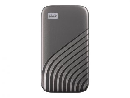 WD My Passport SSD WDBAGF5000AGY - SSD - encrypted - 500 GB - external (portable) - USB 3.2 Gen 2 (USB-C connector) - 256-bit AES - space grey