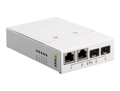 AXIS T8606 Media Converter Switch - Fibre media converter - 100Mb LAN - 10Base-T, 100Base-TX - 2 ports - 2 x RJ-45 / 2 x SFP (mini-GBIC)