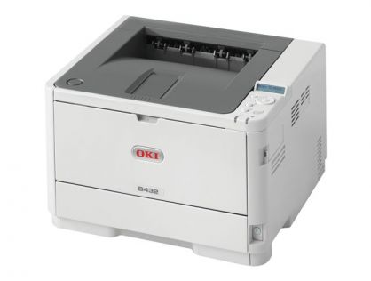OKI B432dn - Printer - monochrome - Duplex - LED - A4/Legal - 1200 x 1200 dpi - up to 40 ppm - capacity: 350 sheets - USB 2.0, Gigabit LAN