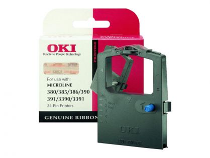 OKI - Black - print ribbon - for Microline 3390, 3391, 380, 385, 390, 390 Elite, 391