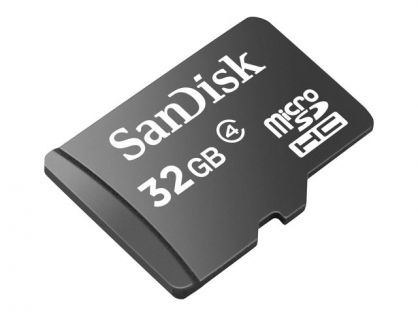 SanDisk - Flash memory card - 32 GB - Class 4 - microSDHC - black