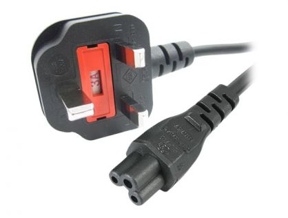 StarTech.com 3ft (1m) UK Laptop Power Cable, BS 1363 to C5 Clover Leaf, 2.5A 250V, 18AWG, Notebook/Laptop Replacement Cord, Printer Cable, UK Laptop Charger Cord, BS 1363 to IEC60320 C5 - Power Brick Cord - Power cable - IEC 60320 C5 to BS 1363 (M) - AC 2
