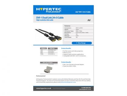 Hypertec ProConnectLite - DVI adapter - DVI-I to DVI-I