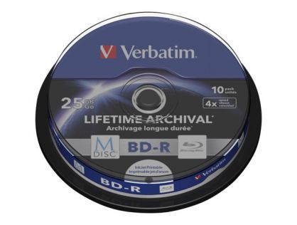 M-DISC BD-R 4X 25 GB INKJET PRINTABLE