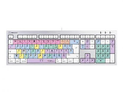 LogicKeyboard Apple Final Cut Pro X ALBA slimline - keyboard - Mac - QWERTY - UK - silver Input Device