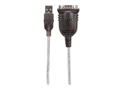 USB-A TO SERIAL CABLE 45CM- PL-2303RA BLACK/SILVER POLYBAG