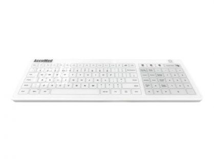 Ceratech Accuratus AccuMed Glass - keyboard - with touchpad - UK - white