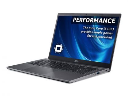 Acer Extensa 15 EX215-55 - Intel Core i5 - 1235U / up to 4.4 GHz - Win 11 Pro - Intel Iris Xe Graphics - 8 GB RAM - 512 GB SSD - 15.6" TN 1920 x 1080 (Full HD) - Gigabit Ethernet - Wi-Fi 6 - steel grey - kbd: UK