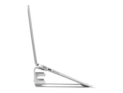 StarTech.com Laptop Stand, 2-in-1 Laptop Riser Stand or Vertical Stand, Ideal for Ultrabooks & MacBook Pro/Air up to 15", Ergonomic Angled Notebook Holder for Office Desk, Silver, Aluminum - Elevated Laptop Stand - notebook stand