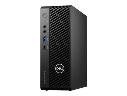 Dell Precision 3260 Compact - USFF - 1 x Core i7 13700 / 2.1 GHz - vPro - RAM 16 GB - SSD 512 GB - NVMe, Class 40 - Quadro T1000 - Gigabit Ethernet - Win 11 Pro - monitor: none - black - BTS - with 3 Years Basic Onsite