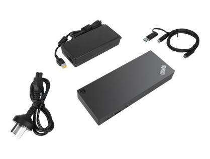 ThinkPad Hybrid USB-C with USB-A Dock includes power cable. For AU.