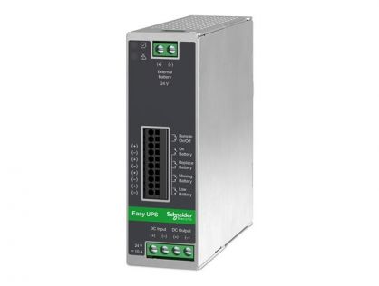 Schneider Electric Easy UPS - UPS (DIN rail mountable) - 10A - DC 24 V - 240 Watt - no battery - output connectors: 1 - metal grey