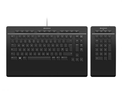 3Dconnexion Keyboard Pro with Numpad - Keyboard and numeric pad set - USB - QWERTY - UK
